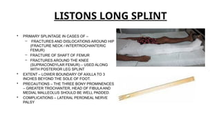 Strix Splint Comprehensive Guide to Splints and Tractions in Orthopaedics: Types ...