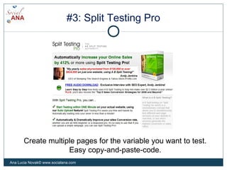 Split testing-slides | PPT | Web Development | Internet