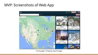 Front-page / Property search page
MVP: Screenshots of Web App
 