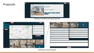 Viewing currently proposed properties
Proposals
Drafting a new Proposal
 