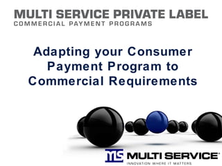 Adapting your Consumer Payment Program to Commercial Requirements 