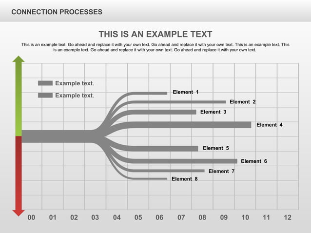 Split Process Tree Diagram for PowerPoint by PoweredTemplate.com