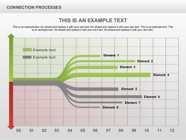 Split Process Tree Diagram for PowerPoint by PoweredTemplate.com