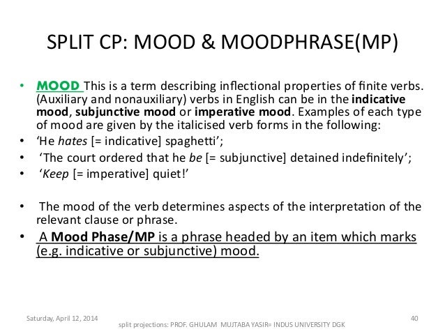 AUE: FAQ excerpt: Subjunctive AUE: FAQ excerpt: Subjunctive