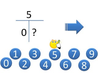 0
1
2
3
4
5
5
0 ?
6
7
8
9