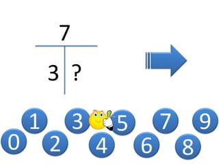 0
1
2
3
4
5
7
3 ?
6
7
8
9