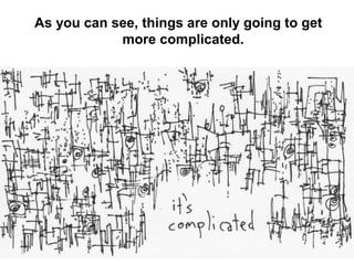 As you can see, things are only going to get
more complicated.
 