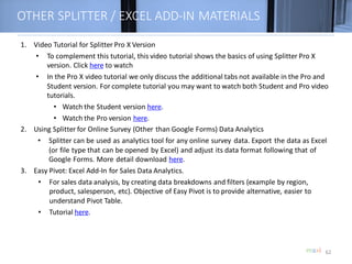 Splitter Pro X version Tutorial June 2020 English | PDF