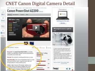 CNET Canon Digital Camera Detail
 