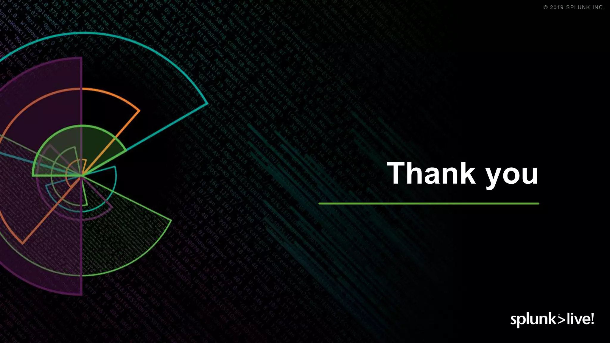 © 2019 SPLUNK INC.
Thank you
 