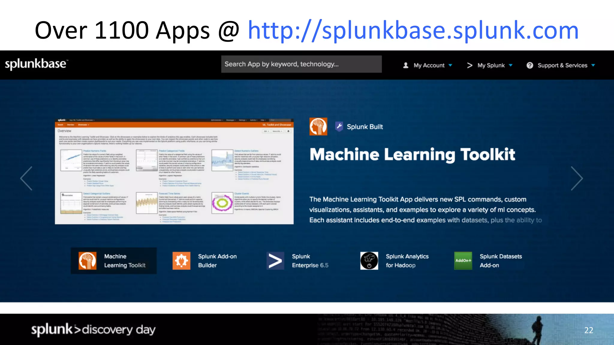 22
Over	1100	Apps	@	http://splunkbase.splunk.com
2
 