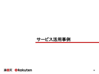 32
サービス活用事例
 