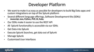 Splunk Developer Platform | PPTX