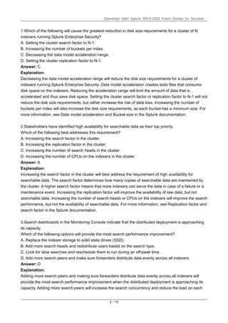 Splunk Enterprise Certified Architect SPLK-2002 PDF | PDF