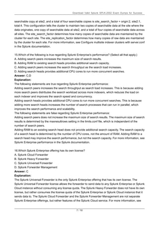 Splunk Enterprise Certified Architect SPLK-2002 PDF | PDF