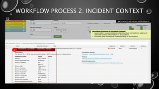 WORKFLOW PROCESS 2: INCIDENT CONTEXT
 