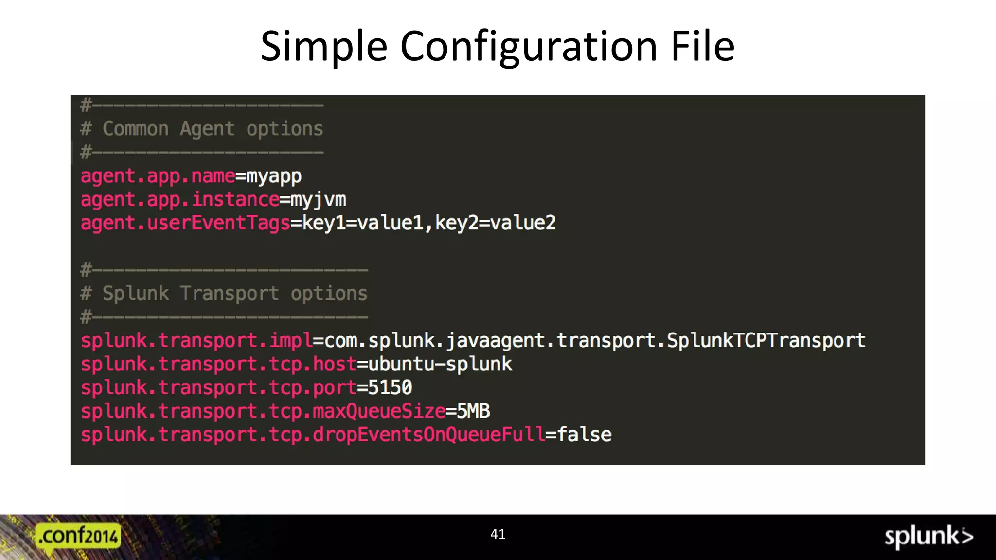 Simple Configuration File 
41 
 