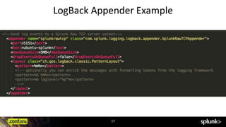 LogBack Appender Example 
17 
 