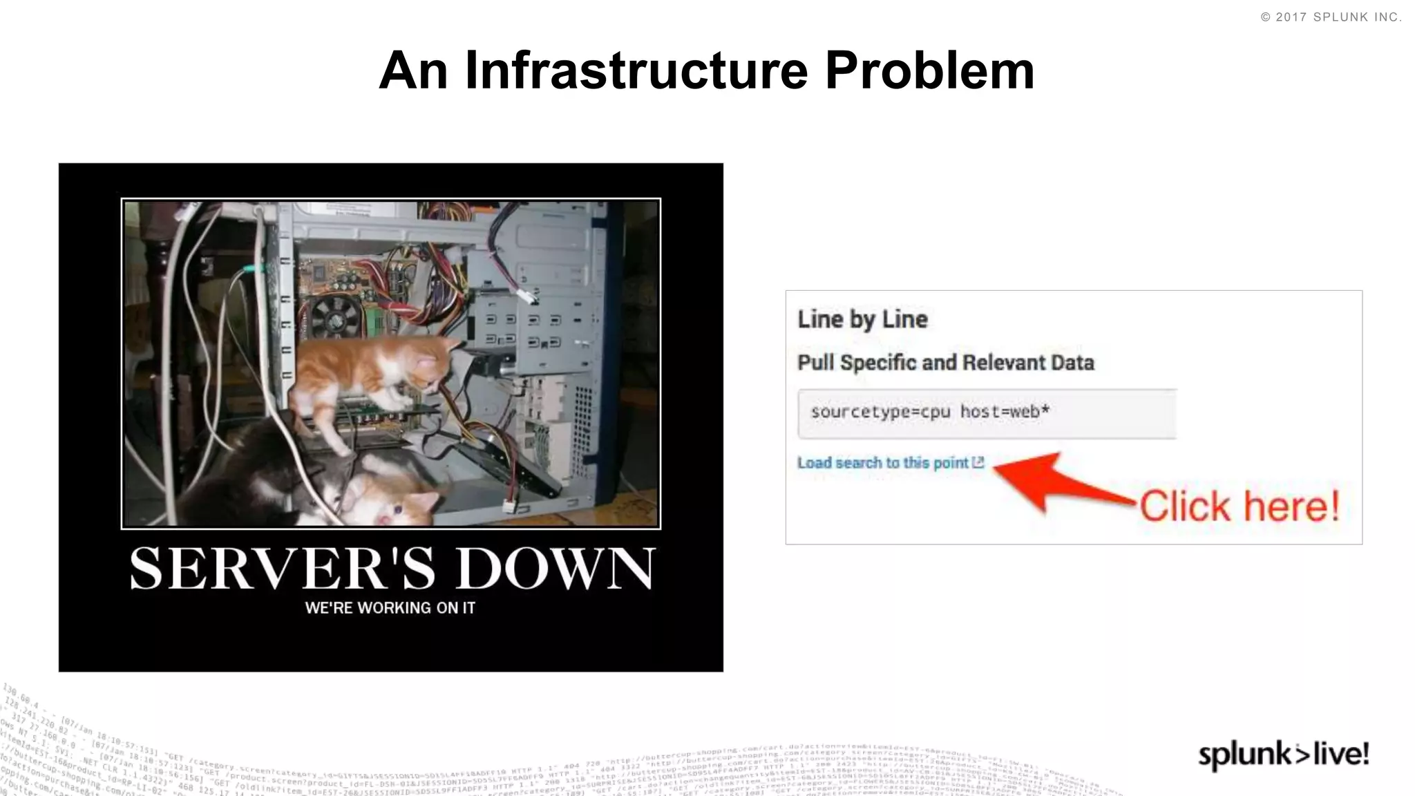 © 2017 SPLUNK INC.
An Infrastructure Problem
 