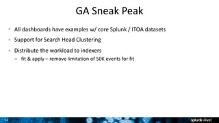 Splunk for Machine Learning and Analytics | PPTX