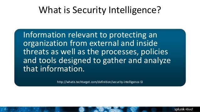 Operational Security Intelligence