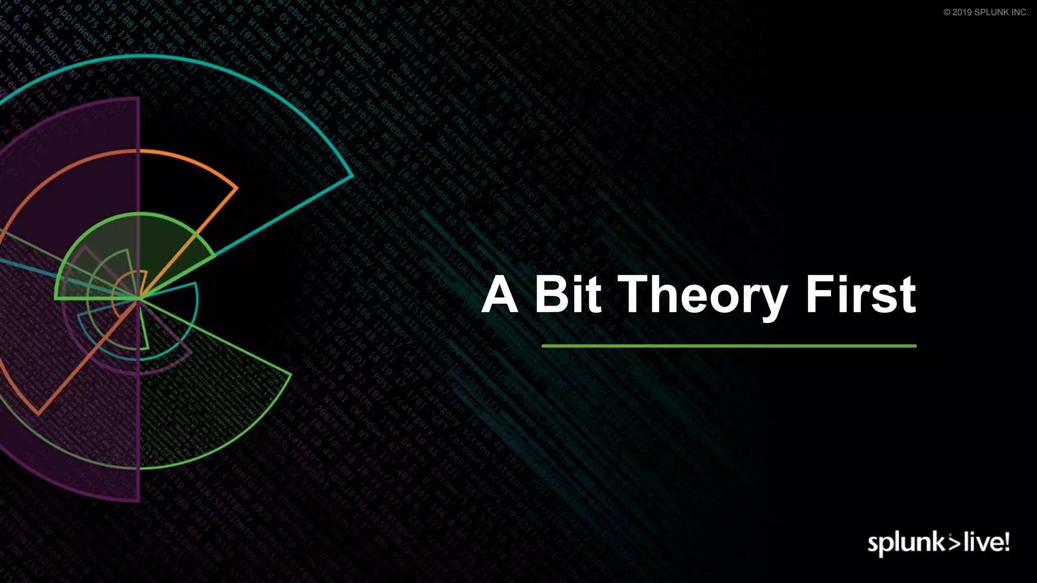 © 2019 SPLUNK INC.
A Bit Theory First
 