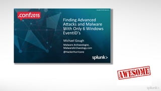 SplunkLive Melbourne Splunk for Operational Security Intelligence | PDF