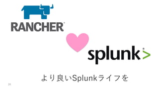 20
より良いSplunkライフを
 