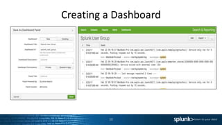 Creating a Dashboard
10
 