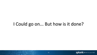 I Could go on... But how is it done?
16
 