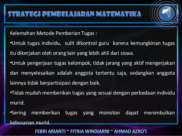 STRATEGI PEMBELAJARAN MATEMATIKA