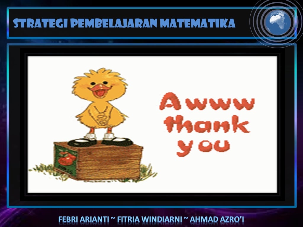 STRATEGI PEMBELAJARAN MATEMATIKA