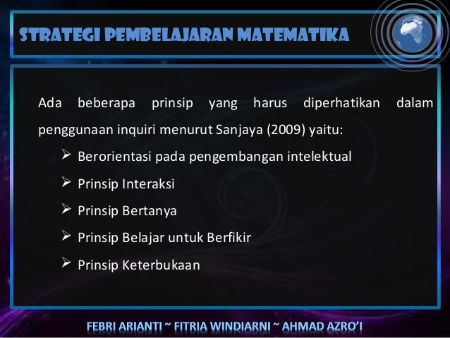 STRATEGI PEMBELAJARAN MATEMATIKA