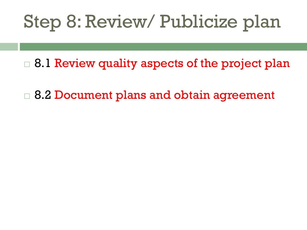 Spm project planning