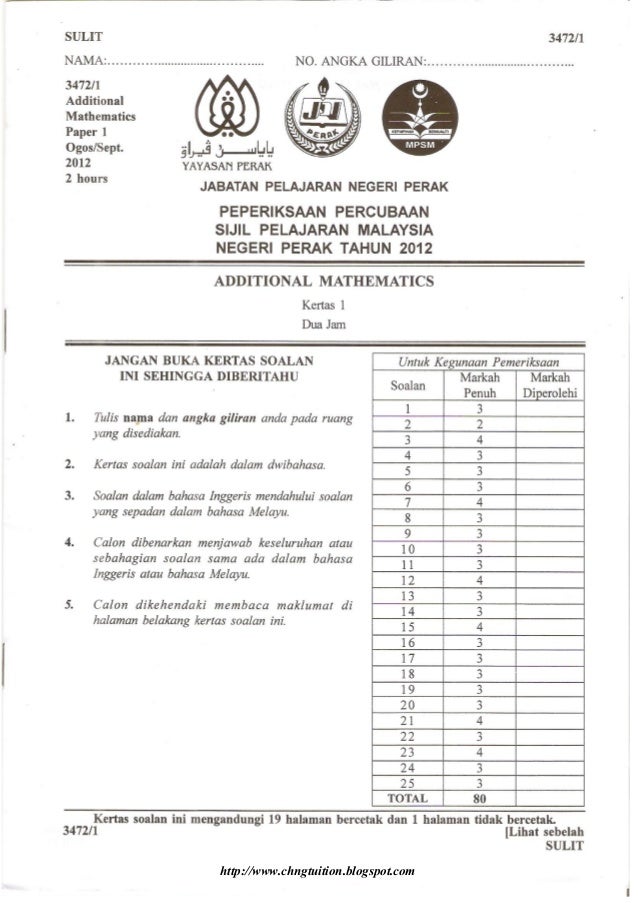 Spm Trial 2012 Addmath Q Perak