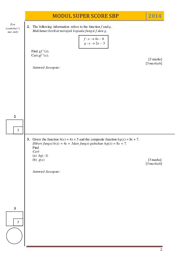 Contoh Soalan Trigonometri Pt3 - New Sample l