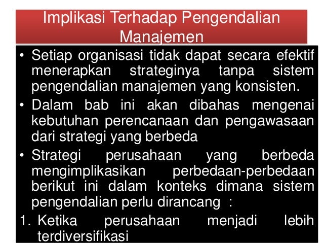 Spm bab 13 pengendalian atas strategis yang terdiferensiasi