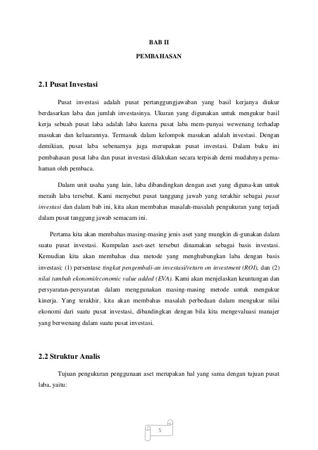 Spm Bab 5 Pusat Investasi