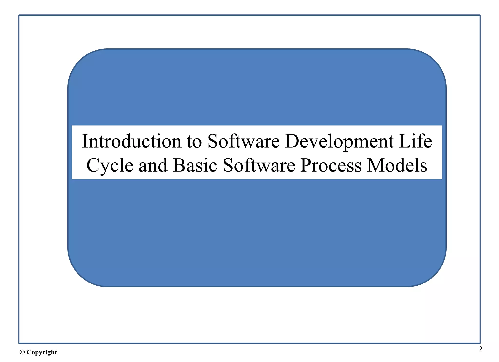 SDLC and Software Process Models Introduction ppt | PPT