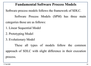 SDLC and Software Process Models Introduction ppt | PPT