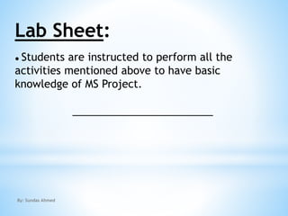 Software Project Management Lab Manual Lab 1 | PPTX