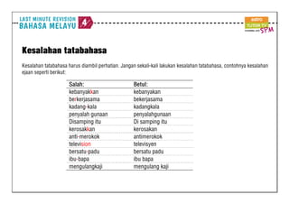 Spm last minute revision bm