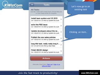 Context-sensitive, conditioned actions (list-level, item-level)