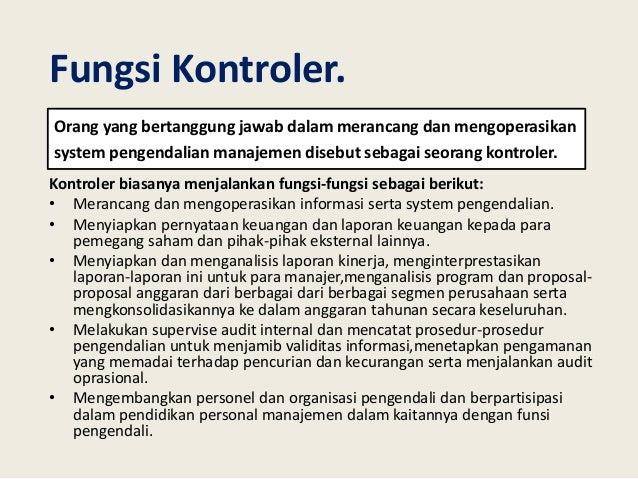 Sistem Pengendalian Manajemen (perilaku dalam organisasi)