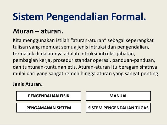 Sistem Pengendalian Manajemen (perilaku dalam organisasi)