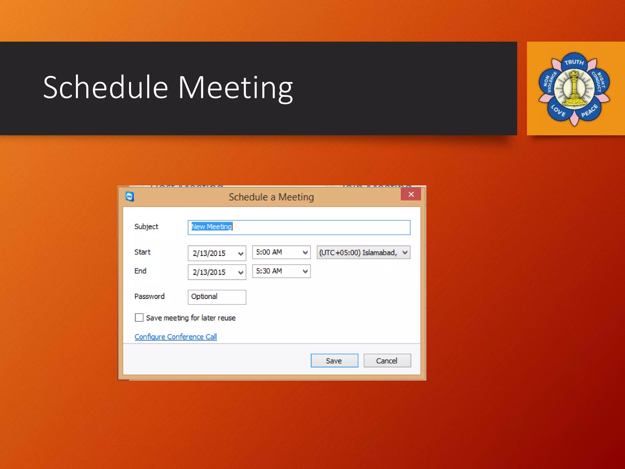Schedule Meeting
 