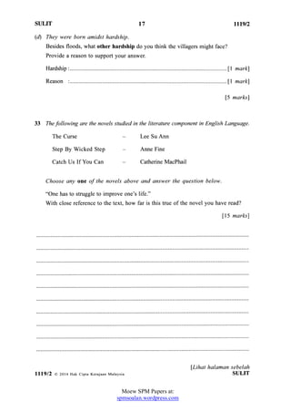 [Spmsoalan]soalan spm 2014 bi (1) | PDF