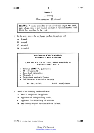 [Spmsoalan]soalan spm 2014 bi (1) | PDF