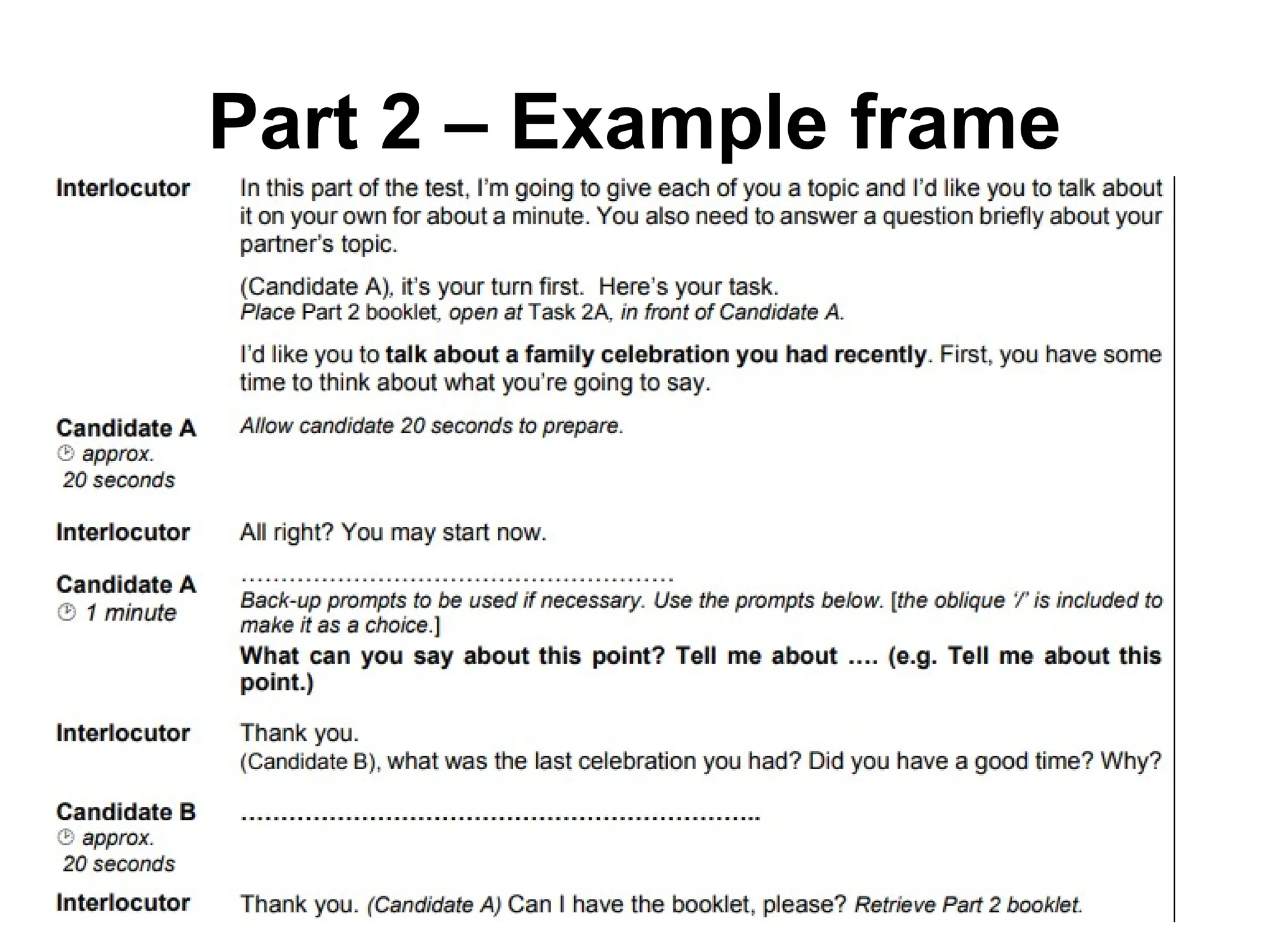 Part 2 – Example frame
 