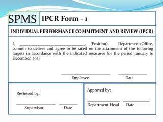 Spcr Form Example SPMS Presentation.pptx